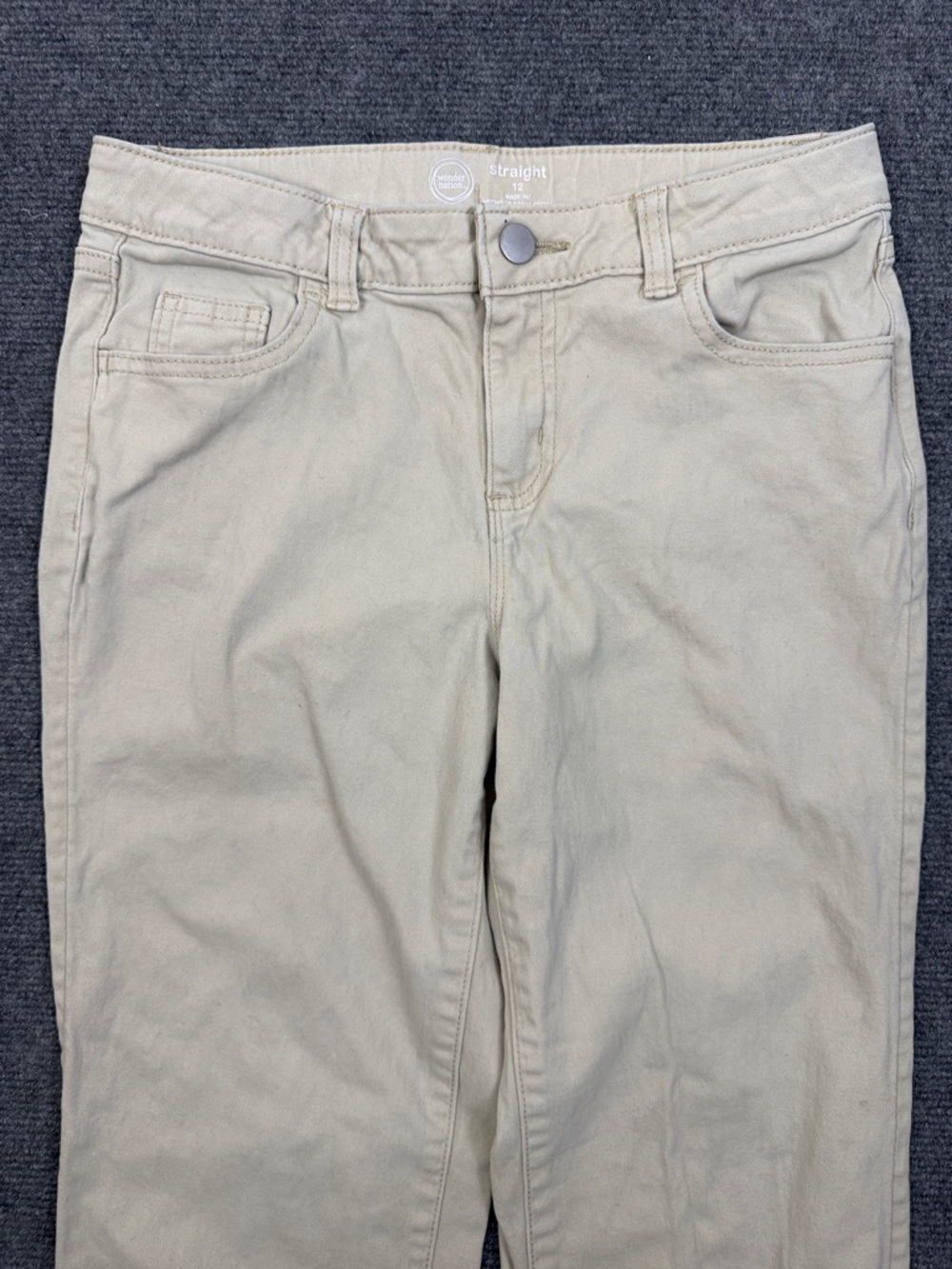 wonder nation kids Straight-Leg Khaki Pants Adjustable Waist Sz 12 (K1) - Picture 3 of 8